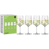 RITZENHOFF Hugo 6041003 aperitiefglazen, 500 ml, meerkleurig, bloemenmotief, serie Sommertau - Made in Germany