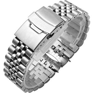 ORFKMF Voor Seiko No. 5 SKX009 SKX007 SKX175 SKX173 Massief roestvrij stalen armband 20 mm 22 mm voor heren accessoires horloge riem armband, Agaat