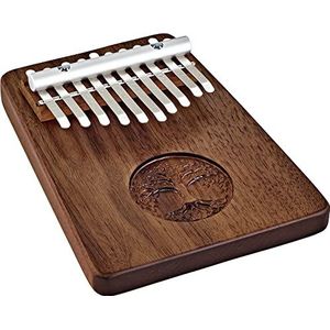 Sonic Energy Kalimba KL1001TOL duimpiano in C-kleuren - walnoot vingerpiano met stemhamer, stoffen zak, poetsdoek, hoes (KL1001TOL)