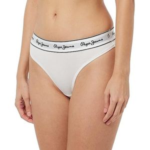 Pepe Jeans Pepe Thong Bikiniondergoed voor dames, 1 stuk, Wit (wit)