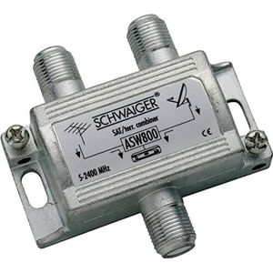 SCHWAIGER -ASW800 531 enkel stopcontact voor de combinatie van SAT-ZF en terrestrisch signaal | SAT & Terrestric | zilver