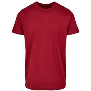 Build Your Brand Basic T-shirt met ronde hals voor heren, Bordeaux