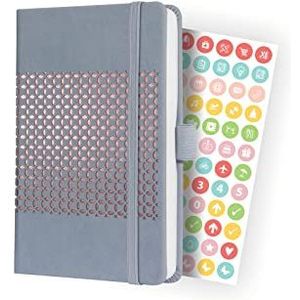 SIGEL J4208 Mooie weekplanner 2024, A6, lichtgrijs, hardcover, elastiek, pennenlus, tas, 174 S, FSC-gecertificeerd