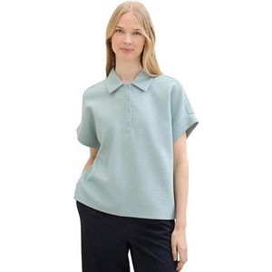TOM TAILOR Sweat-shirt pour femme, 30463 - Dusty Mint Blue, XXL