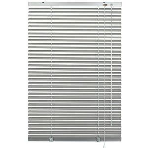 Gardinia Aluminium jaloezieën zonder boren, om te klemmen, met klembeugels, inkijkbescherming, lichtbescherming, anti-verblinding, aluminium jaloezie, zilver, 130 x 175 cm