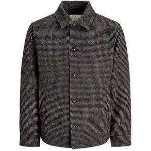 JACK & JONES Jprcccarter korte jas voor heren, Geruit koffie: geruit