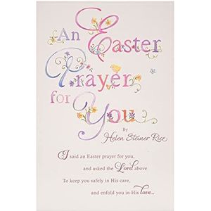 UK Greetings Paaskaart - gebedskaart Pasen - religieuze paaskaart - paaskaart met paasgedicht, kleurrijk