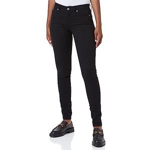 Calvin Klein Jeans Skinny halfhoge taille damesbroek, Denim Zwart