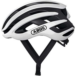 ABUS AirBreaker Premium fietshelm, professionele fietshelm voor dames en heren, wit, L