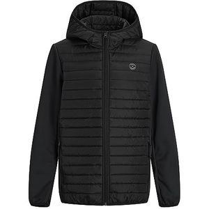 Jack & Jones Quilted kinderjas met capuchon, zwart.