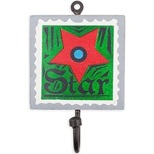 Colorique Chokhi Stamps stempel kapstok ster, 10 x 0,5 cm, meerkleurig