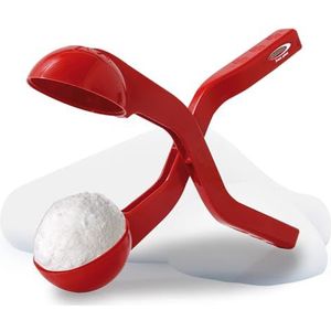 Jamara 460394 Snow Play tang, 38 cm, rood, vorm (ca. 7 cm diameter) in enkele seconden, nooit koud, sneeuwballen zijn pluizig en niet zo hard als handgemaakte sneeuwballen