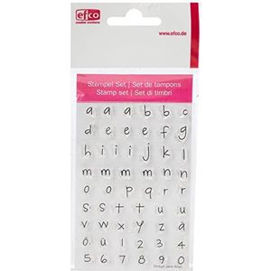 Efco Stempel Clear alfabet kleine letters A7/74 x 105 mm, 55 stuks, transparant, 11 x 8 x 2 cm