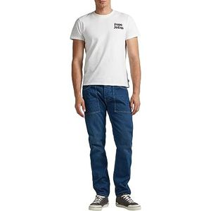 Pepe Jeans Jeans Byron Worker pour homme, Bleu (Denim), 36W / 32L