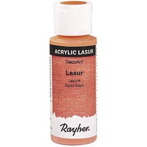 Rayher Lazuur 35023204 houtbeits, 59 ml, houtbeits, transparante acrylverf, niet dekkend, voor onbehandeld hout en andere absorberende oppervlakken, abrikoos