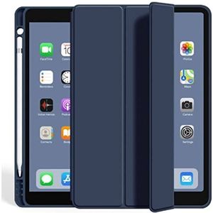 iPad Pro 12,9 inch (2018/2020/2021) hoes met penhouder, smart hoes met Auto Sleep Wake Cover (Navy)