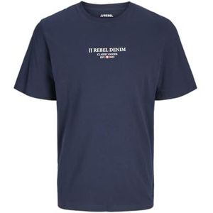 Jrebjeans Rebel Print Tee Ss O-Neck Noos, Sky Captain, L