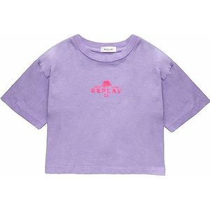 Replay T-shirt à manches courtes en coton pour fille, 517 Lillac, 14 ans