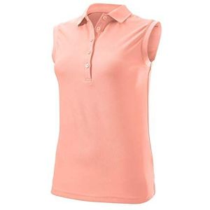 Wilson Poloshirt voor dames, mouwloos, polyester, Roze