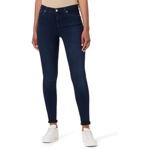 7 For All Mankind Hw Skinny Slim Illusion Luxe Rich Indigo Dark Blue Jeans Dames, Donkerblauw