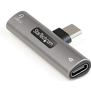 StarTech.com USB C audio & oplaadadapter - USB-C audio-adapter met USB-C audio-aansluiting voor hoofdtelefoon/hoofdtelefoon en 60W USB Type-C lader - voor telefoon / tablet / laptop USB-C (CDP2CAPDM)