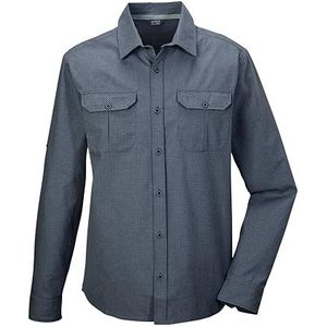 killtec 42844-000 KOS 48 MN WVN SHRT Chemise fonctionnelle à manches longues pour homme Bleu foncé Taille L, Eau profonde., L
