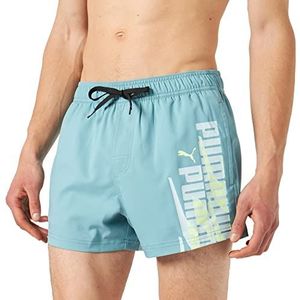 PUMA Shorts Graphic Korte jumpsuit voor heren (1 stuk), Mineral Blue Combo