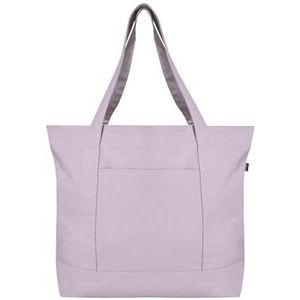 Ecoright Canvas Tote Bag voor Vrouwen met Ritssluiting & Binnenzak, 100% Organic Cotton Tote Bags voor Men, Winkelen, Beach, Lilac Pack van 2, Utility, Lilac-Pack van 2, Utility