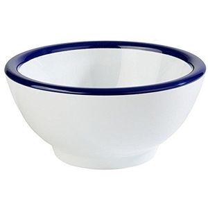 APS 84492 - Enamel Look melamine schaal Ø 13 x 6,5 cm, 0,30 liter, wit/blauw