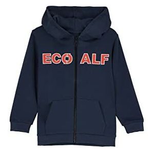 ECOALF, Sweat-shirt Enfant Islalf en Coton Tissu Recyclé, Sweat-shirt Coton Enfant, Sweat-shirt Zippé, Sweat-shirt Basique, Bleu indigo, 6 ans