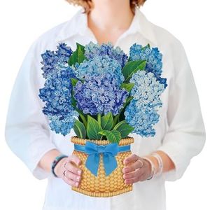 Freshcut Paper Nantucket Hortensia 3D pop-up wenskaarten met blanco kaart en envelop 30,5 cm