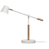 Unilux Vicky Scandinavische led-bureaulamp, dimbaar, wit met hout
