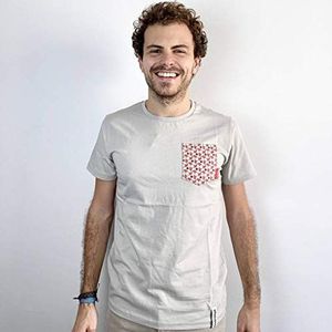 Cruzcampo Andalusian T-shirt voor volwassenen, uniseks, Pride Red, Wit.