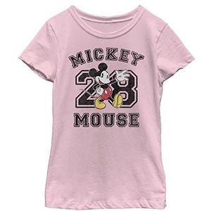 Disney Mickey Varsity Text #28 Portrait Girls T-Shirt, roze, XS, Roze