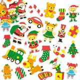 Baker Ross Du Santa Workshop stickers voor kinderen, 100 stuks