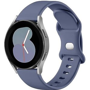 Mastten Polsband van 20 mm, compatibel met Samsung Galaxy Watch 4/Watch 5/Watch 6 44 mm, 40 mm, gesp met twee gaatjes voor Galaxy Watch Active 2 40 mm/44 mm, sportpolsbandje, grijsblauw