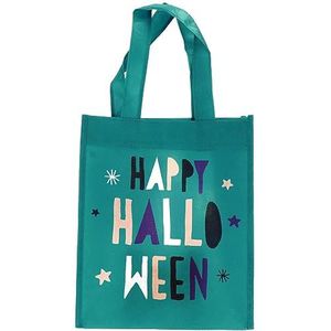 Folat Happy 23853 23853-Happy snoepzakjes, draagtas, feestcadeauzakjes, herbruikbaar, met handgrepen, voor Halloween, cadeaus voor kinderen, feestzakjes, meerkleurig