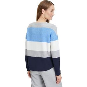 Betty & Co Pull en tricot à rayures pour femme, bleu, 42