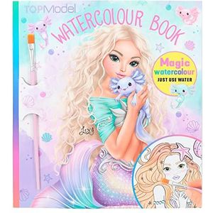 Depesche 12414 12479 TOPModel Mermaid-Watercolour Book kleurboek met penseel en 15 onderwatermotieven om in water te schilderen