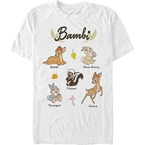 Disney Bambi-Textbook Organic, T-shirt met korte mouwen, wit, L, Weiss