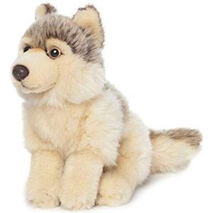 WWF - Pluche dier wolf - realistisch pluche dier met vele soortgelijke details - zacht en soepel - CE-normen - hoogte 15 cm