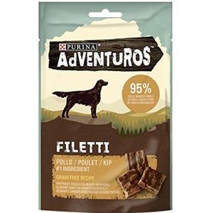 PURINA Adventuros Filetti Kip lekkernij voor honden, 7 x 70 g
