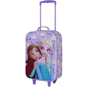 Disney Frozen 2 Beauty-Soft 3D koffer met wieltjes, lila, 17 x 33 x 52 cm, inhoud 26 l, lila de ijskoningin 2 één maat, zachte 3D-rolkoffer, lila de ijskoningin 2,, Lila Frozen 2, Zachte 3D-trolley