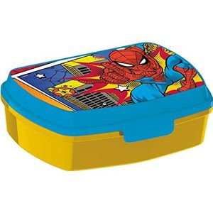 ALMACENESADAN 2058 Sandwichera Restangular meerkleurig graffiti van Spiderman; gemaakt van kunststof; BPA-vrij; binnenmaten: 16,5 x 11,5 x 5,5 cm