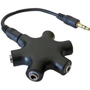 keepdrum ADA067 5-weg audio splitter 3,5 mm mini jack plug multischakelaar adapter