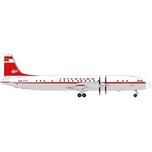Herpa modelvliegtuig Interflug Ilyushin IL-18 - DM-STO, schaal 1/200, model, verzamelstuk, vliegtuig zonder standaard, metalen figuur