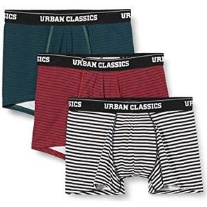 Urban Classics Set van 3 boxershorts voor heren, in vele kleuren, maten S tot 5XL, groen/donkerblauw/donkerblauw/donkerblauw/wit/zwart.