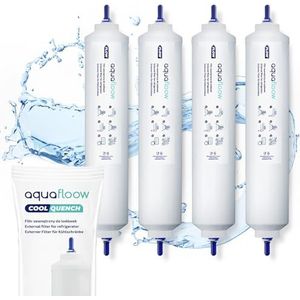 Aquafloow Extern waterfilterpatroon voor Samsung LG Daewoo Rangemaster Beko Haier DA29-10105J, HAFEX/EXP, HAFEX EXP 5231JA2010B, 5231JA2010C, USC100, DA2010CB, BL9808 - 4 stuks