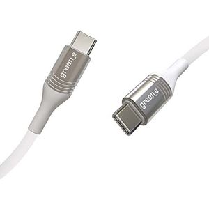 GREEN E - Eco-ontworpen USB-C naar USB-C kabel - 1,20 m - wit