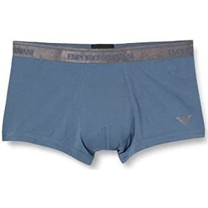 Emporio Armani Elastische band met logo Shiny Trunk heren, grijs, XL, grijs.